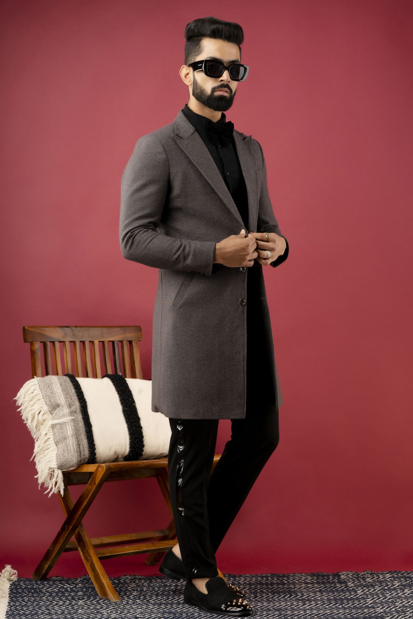 Grey Woolen Overcoat