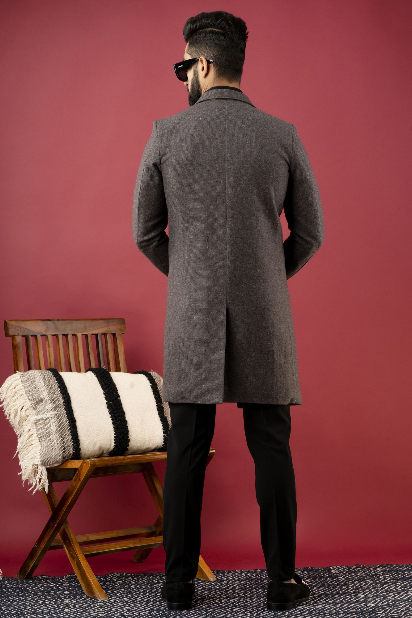 Grey Woolen Overcoat