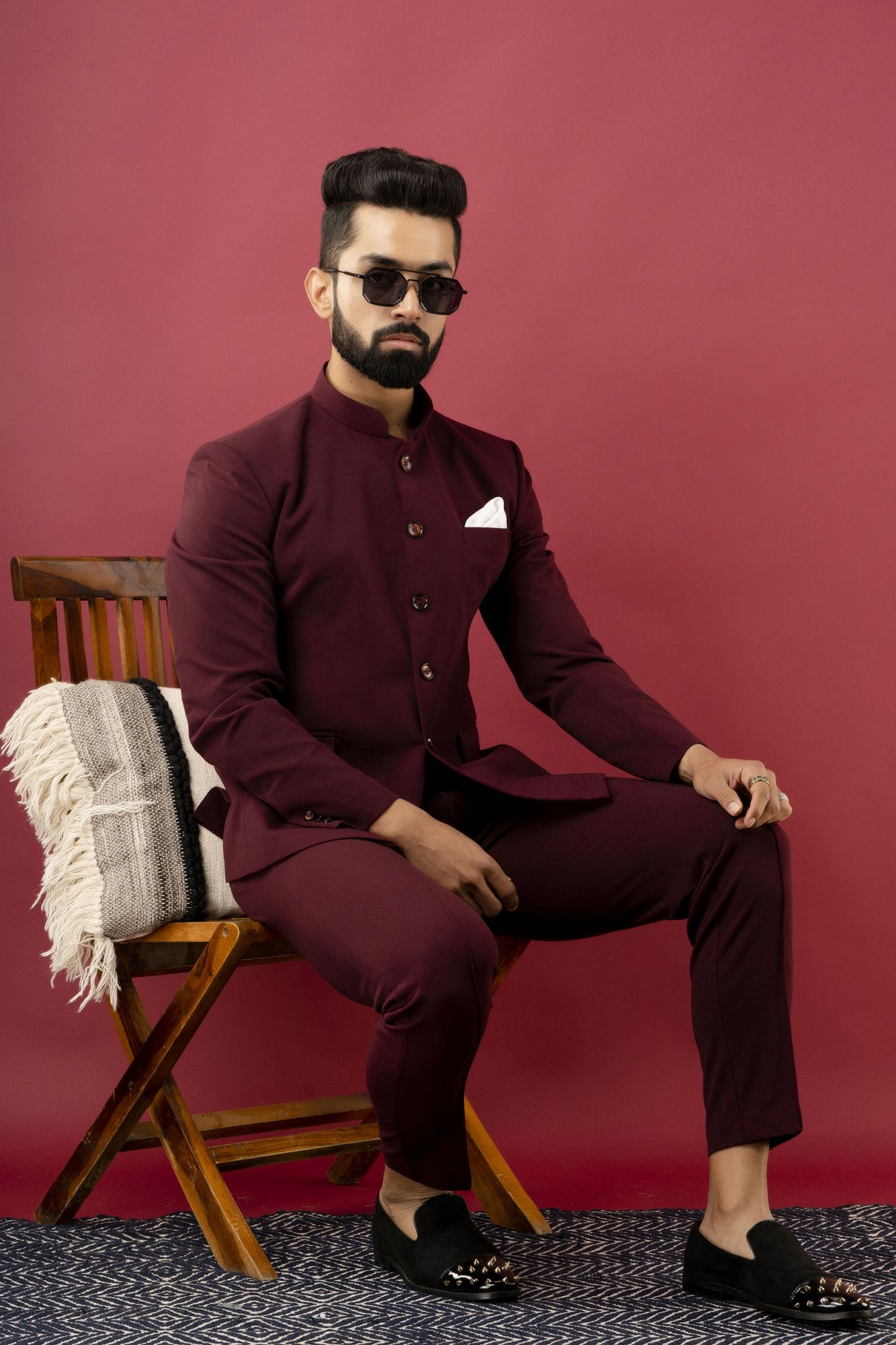 Bandhgala Coat In Hickory