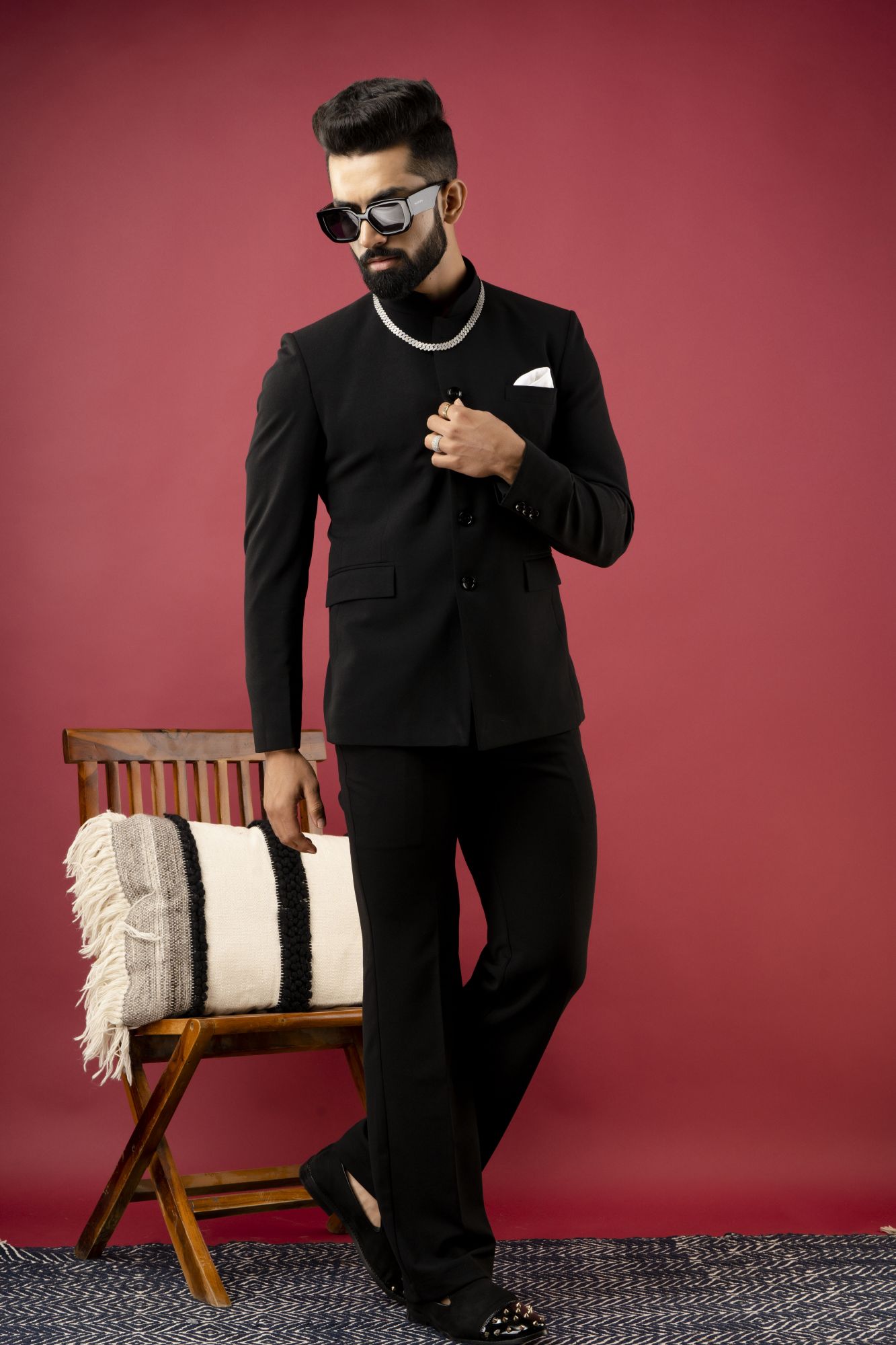 Bandhgala Coat In Black