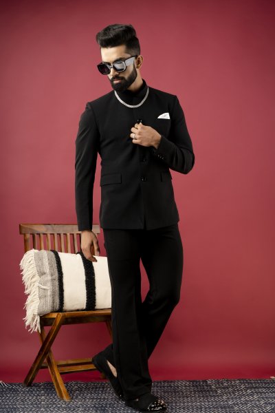 Bandhgala Coat In Black