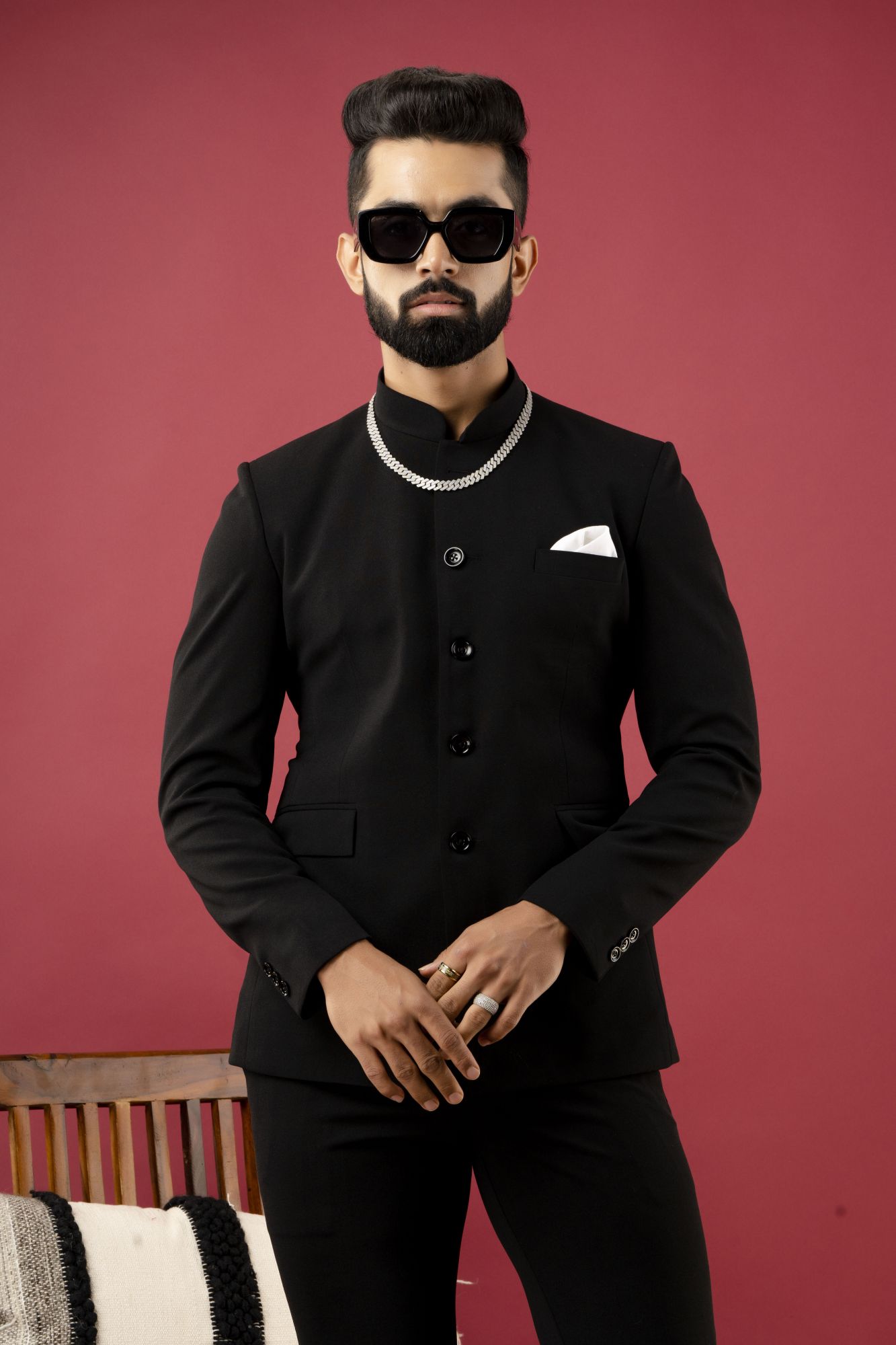 Bandhgala Coat In Black