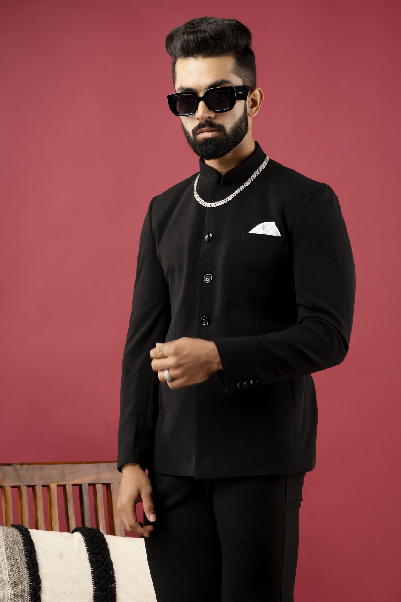 Bandhgala Coat In Black