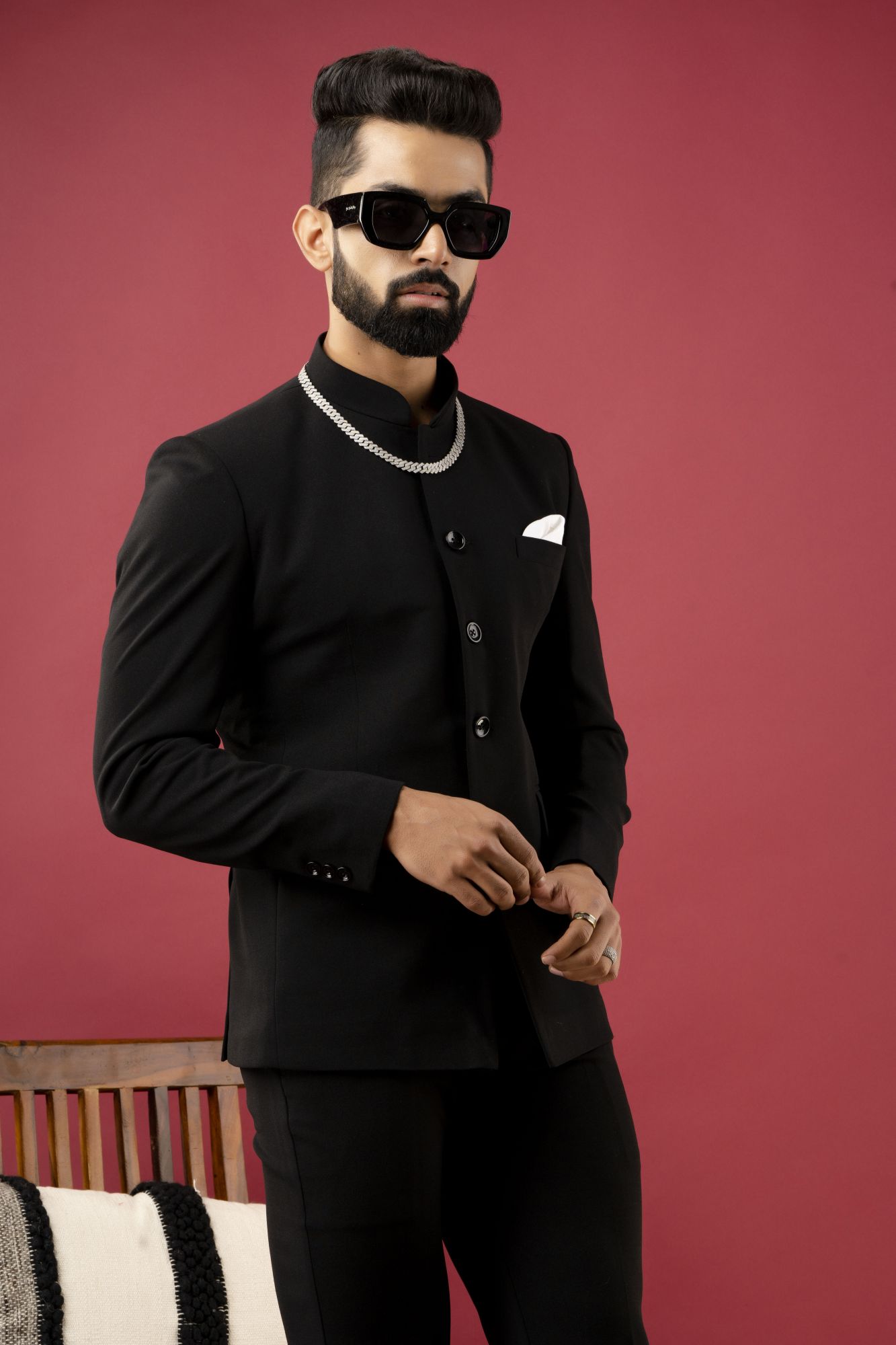 Bandhgala Coat In Black