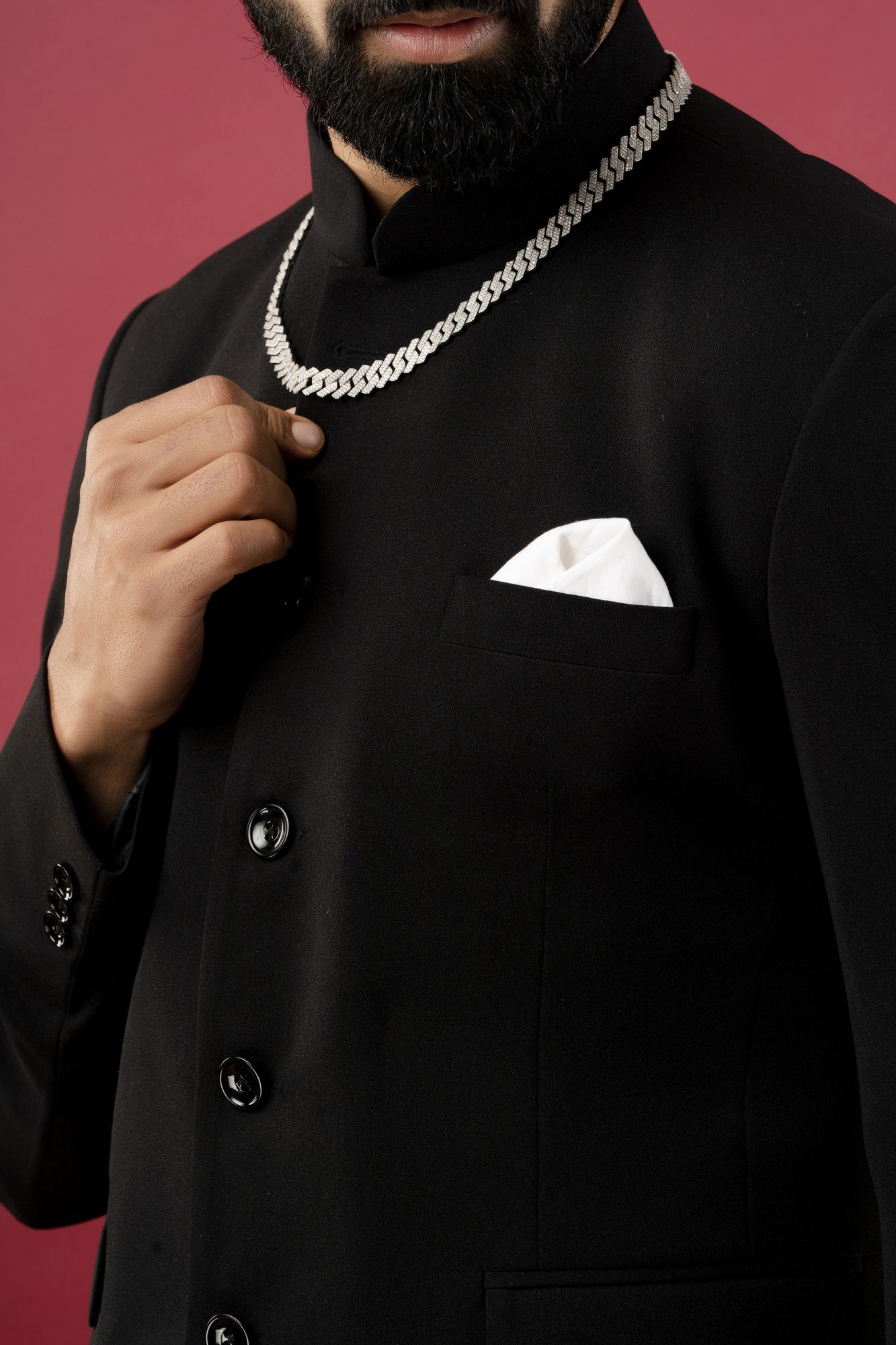 Bandhgala Coat In Black