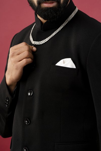 Bandhgala Coat In Black