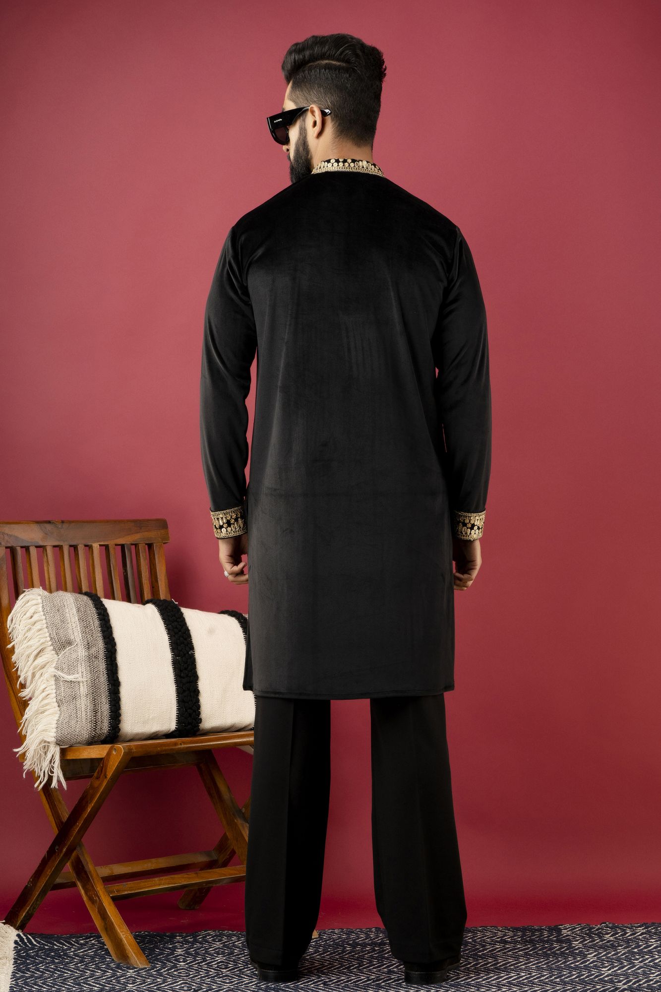 Black Velvet Kurta