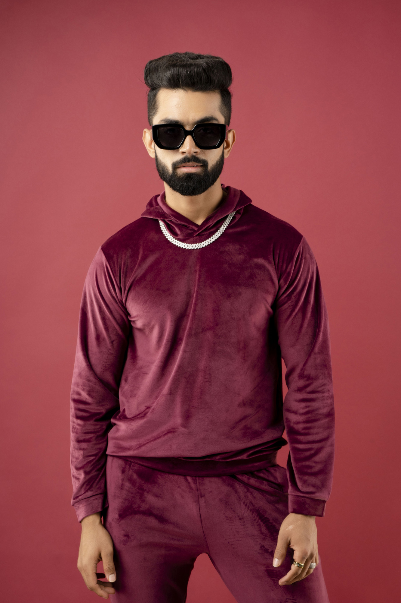 Wine Velvet Hoodie