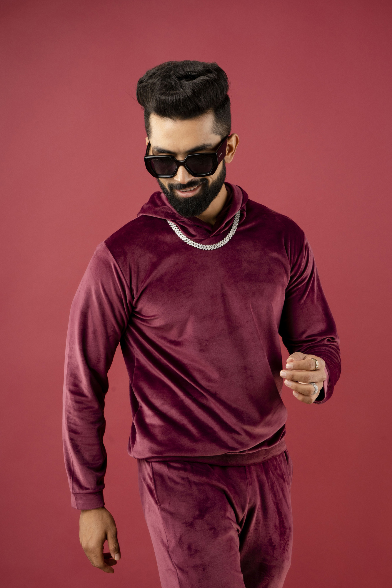 Wine Velvet Hoodie