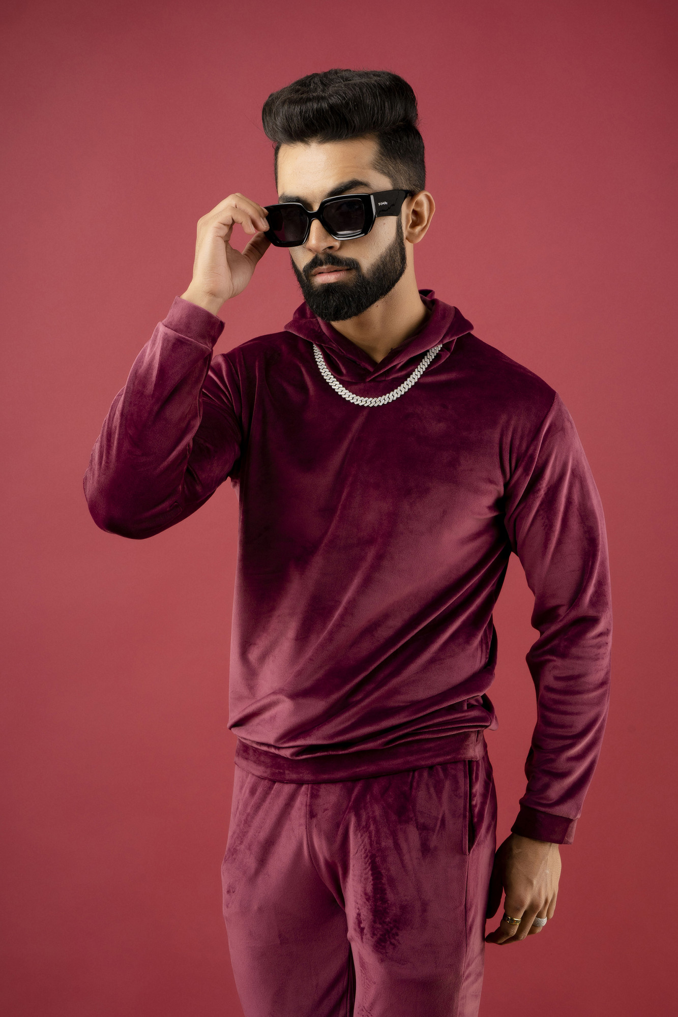 Wine Velvet Hoodie