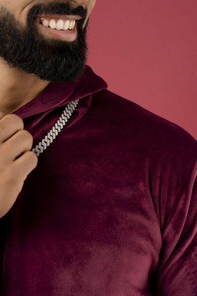 Wine Velvet Hoodie