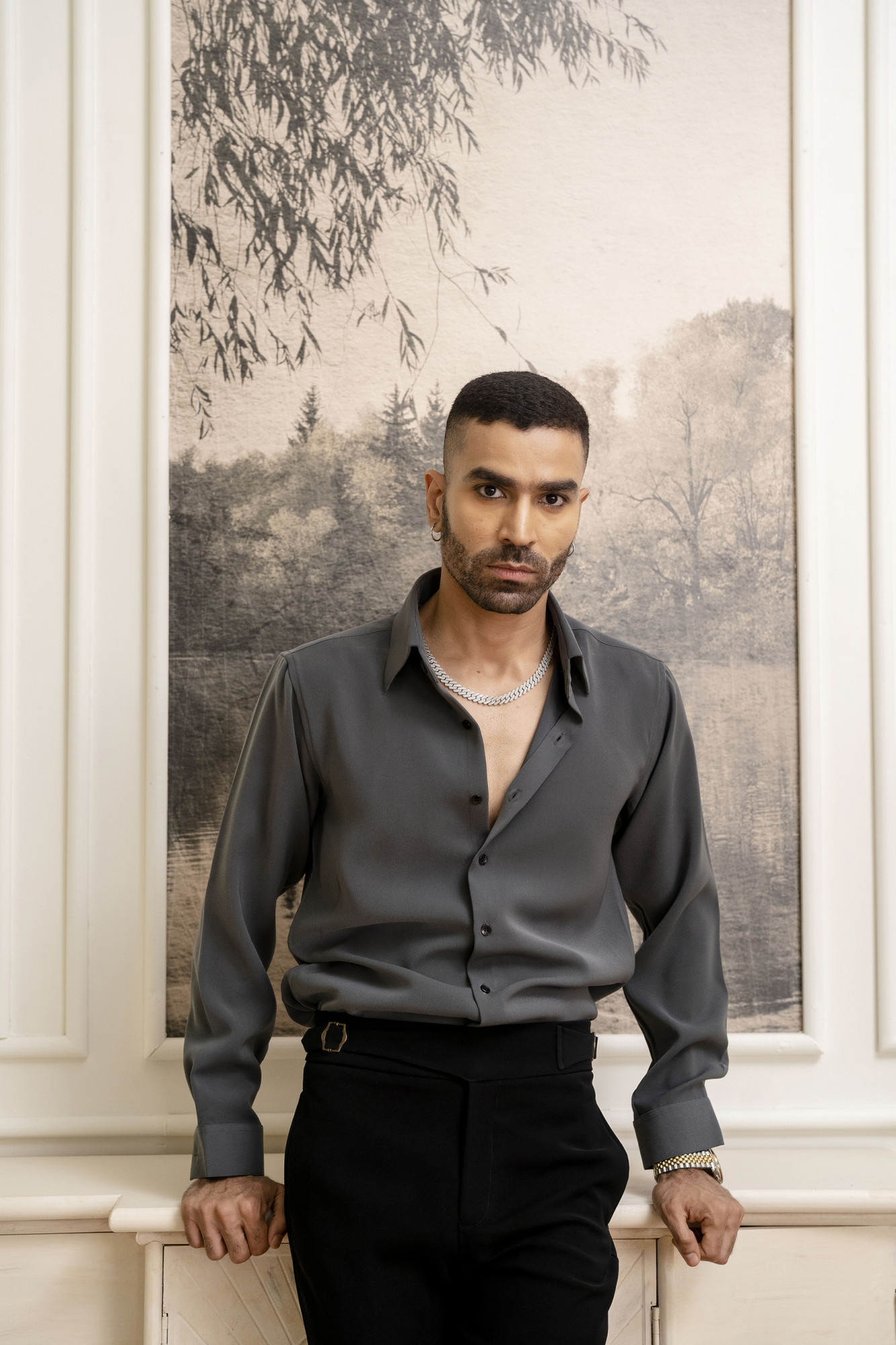 Premium Japanese Solid Formal Shirt In Grey