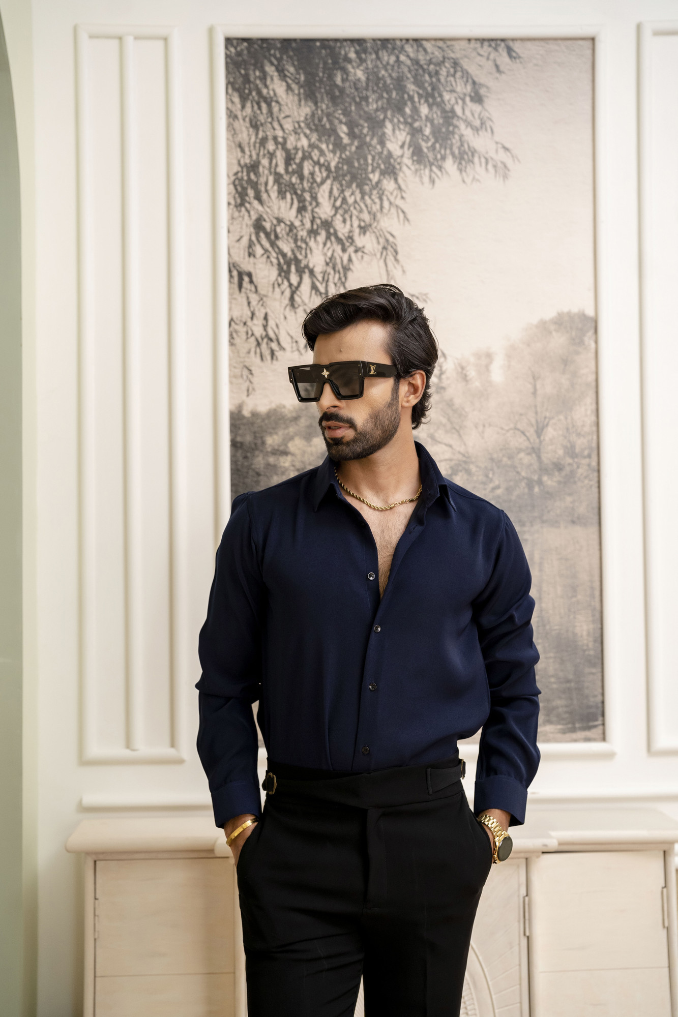 Premium Japanese Solid Formal Shirt In Blue