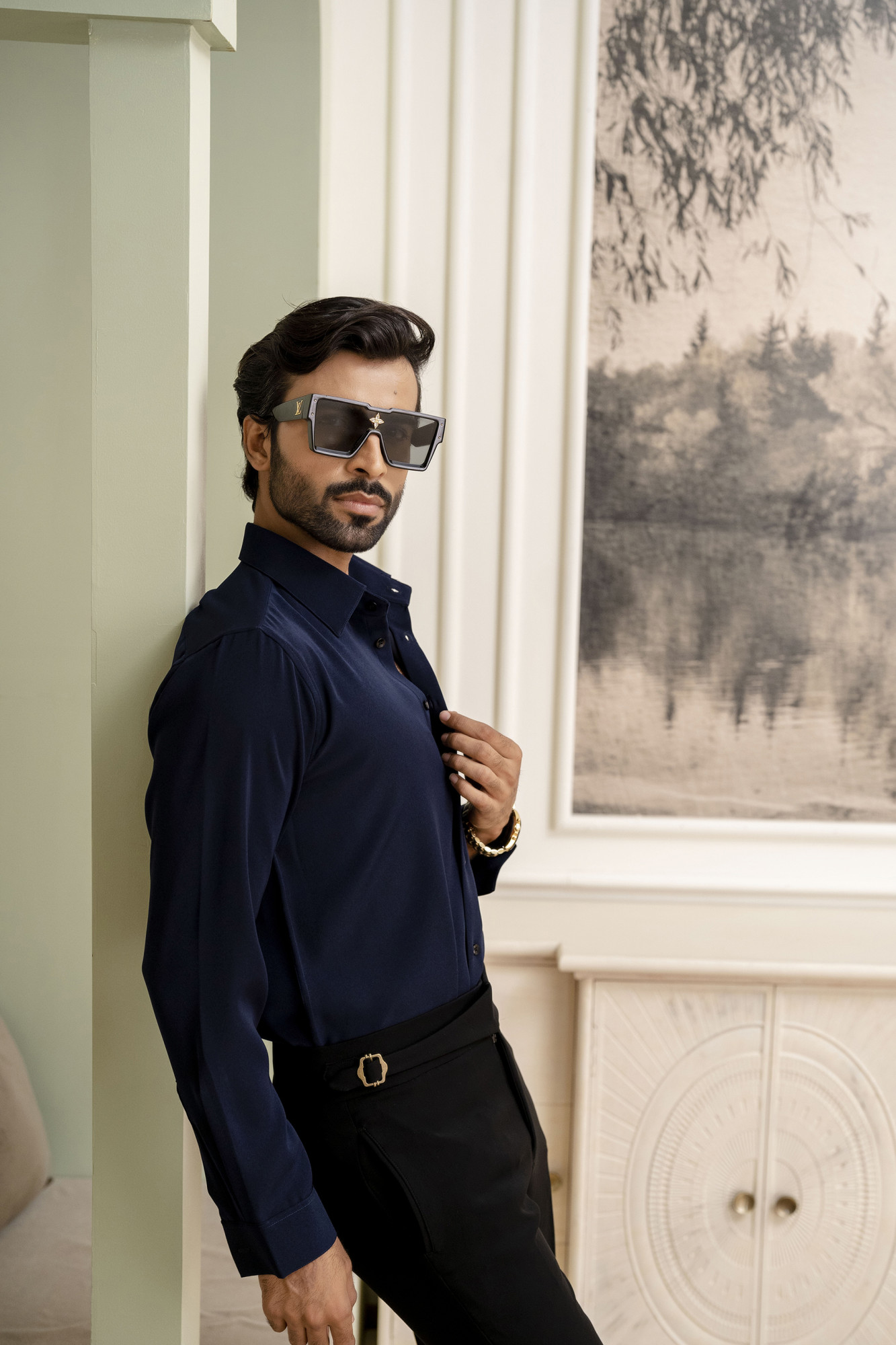 Premium Japanese Solid Formal Shirt In Blue