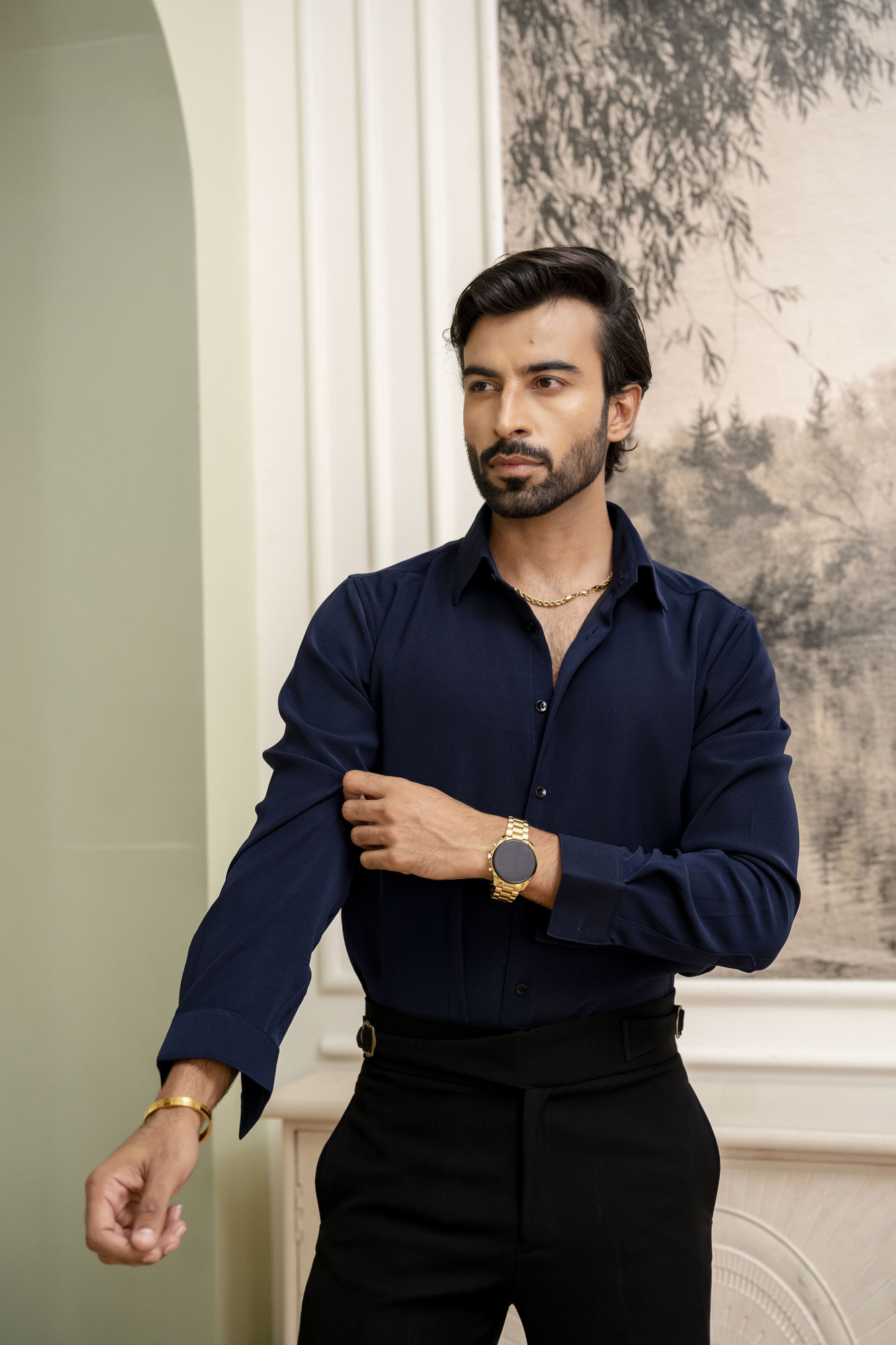 Premium Japanese Solid Formal Shirt In Blue