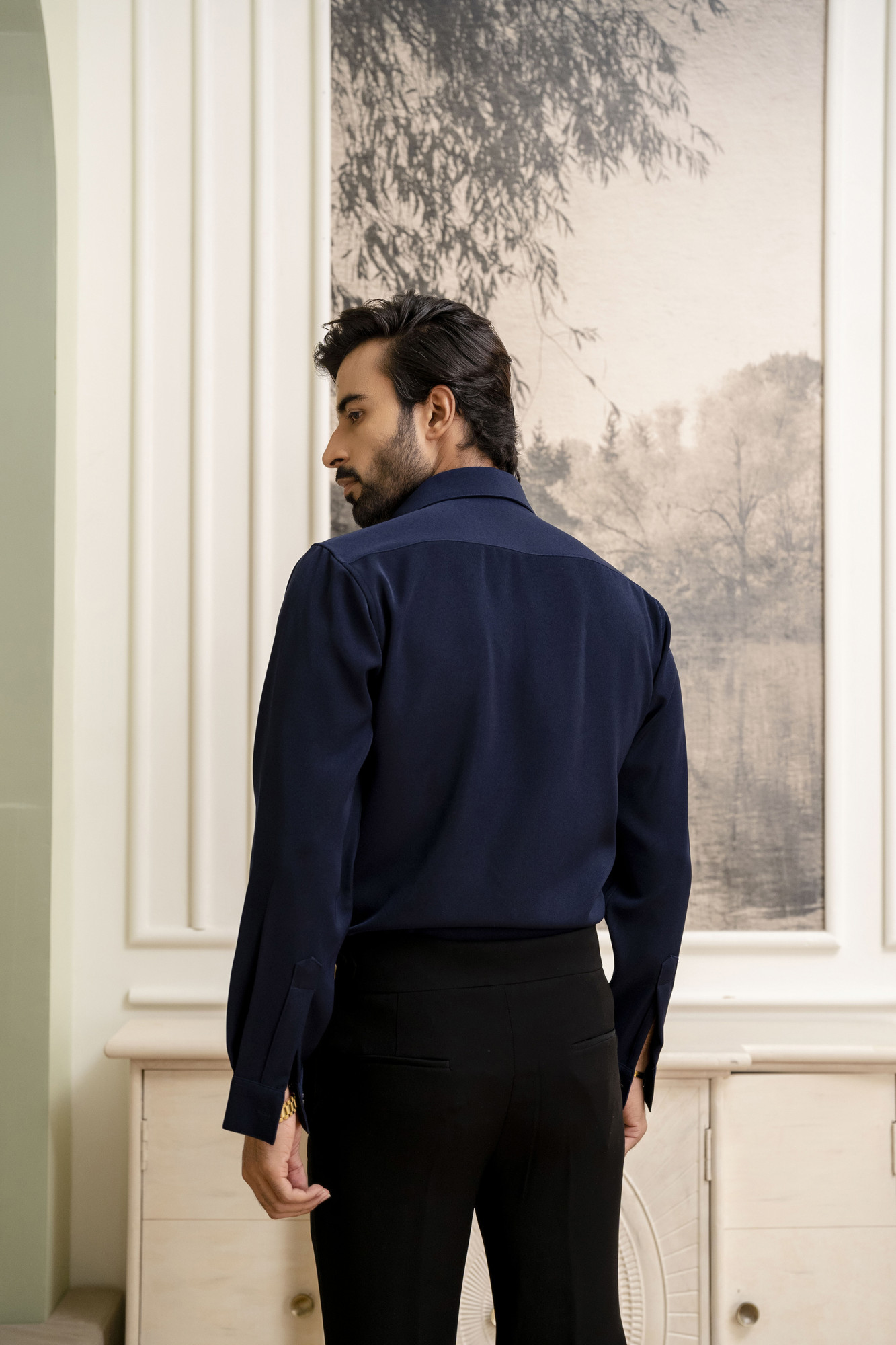 Premium Japanese Solid Formal Shirt In Blue