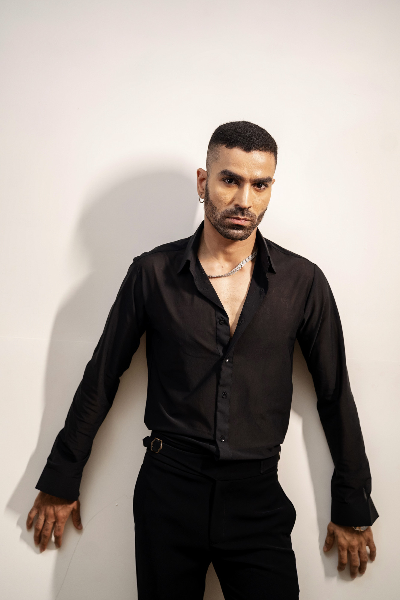 Net Trans Shirt In Black