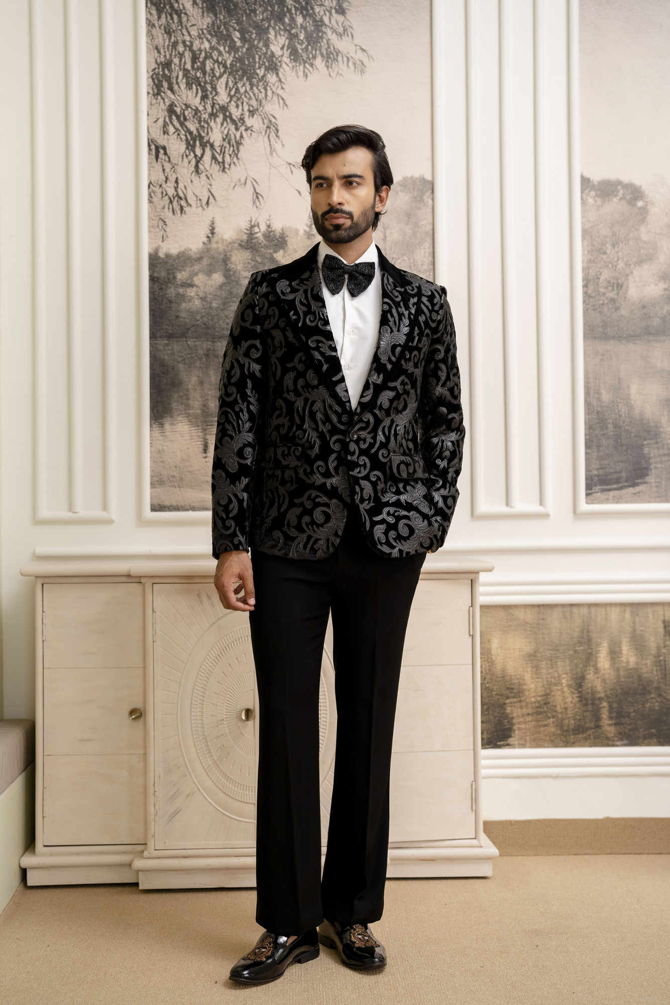 Black Velvet Rax Tuxedo Blazer