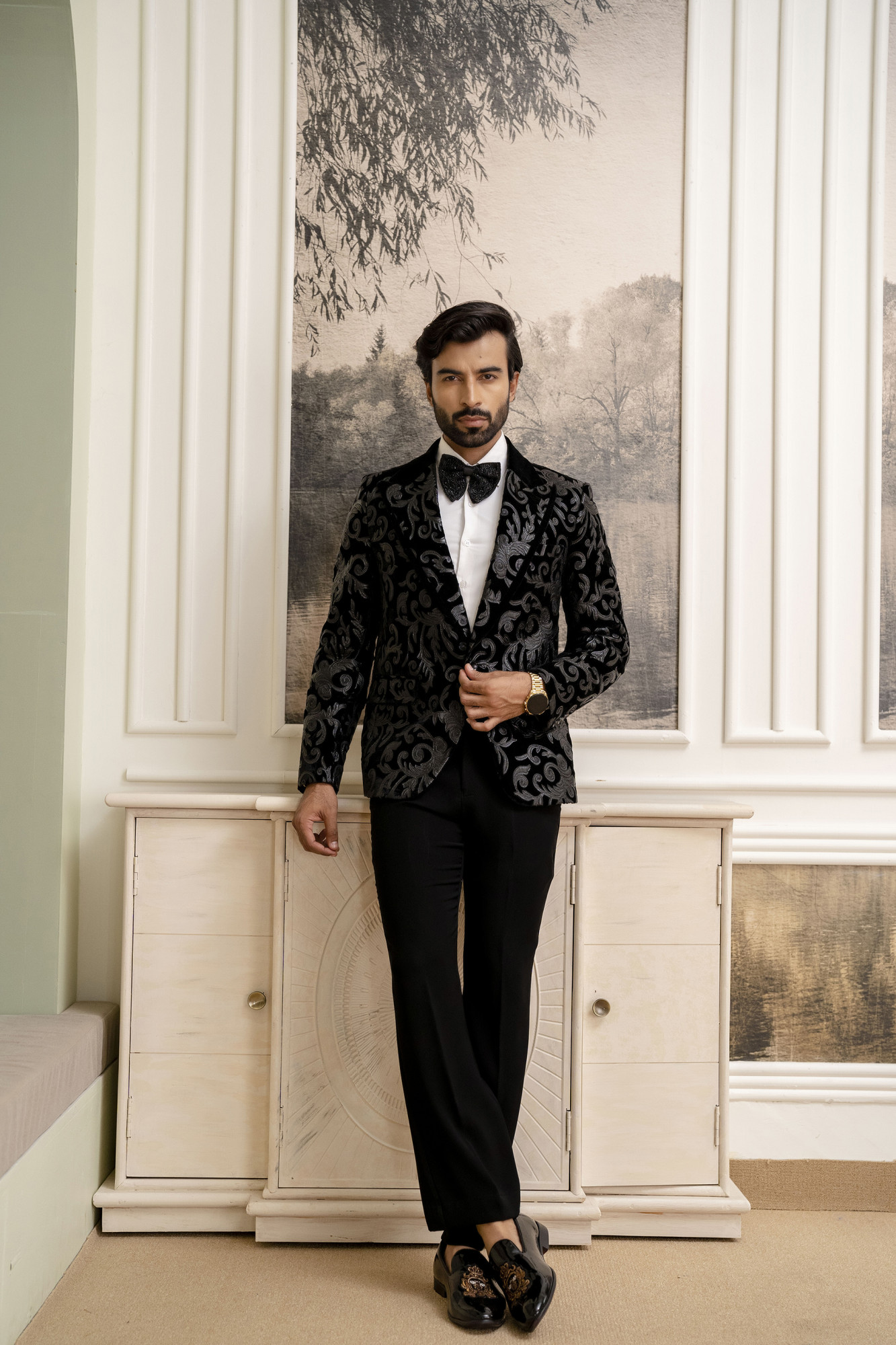 Black Velvet Rax Tuxedo Blazer