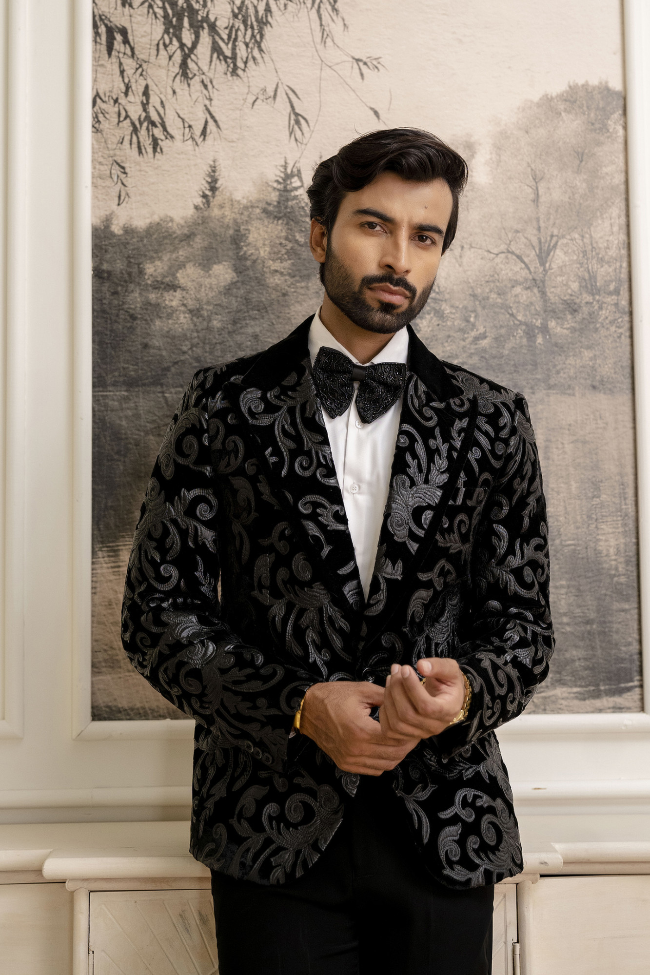 Black Velvet Rax Tuxedo Blazer