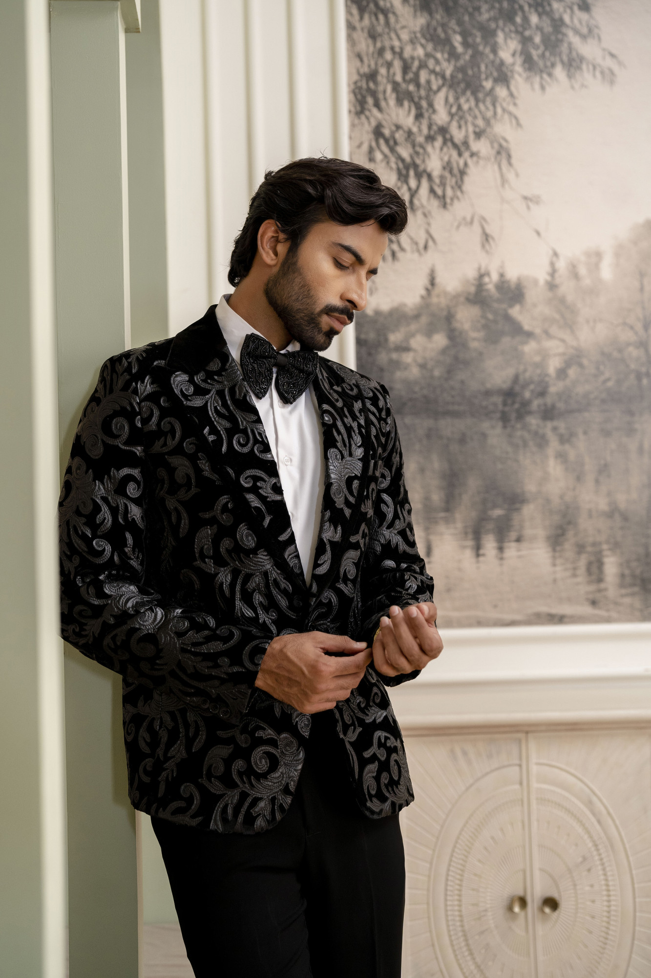 Black Velvet Rax Tuxedo Blazer