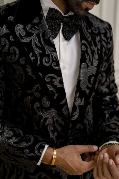Black Velvet Rax Tuxedo Blazer