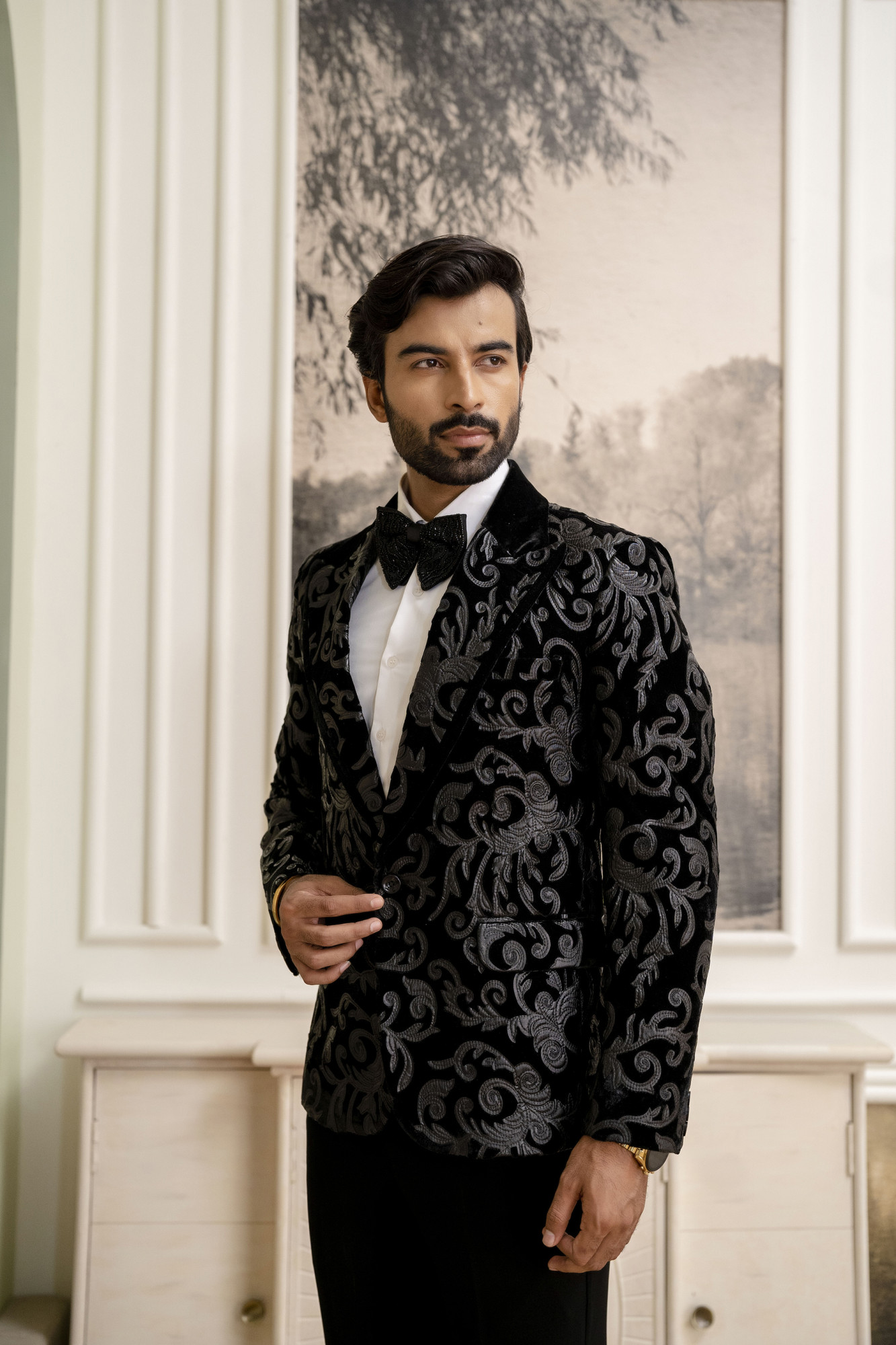 Black Velvet Rax Tuxedo Blazer