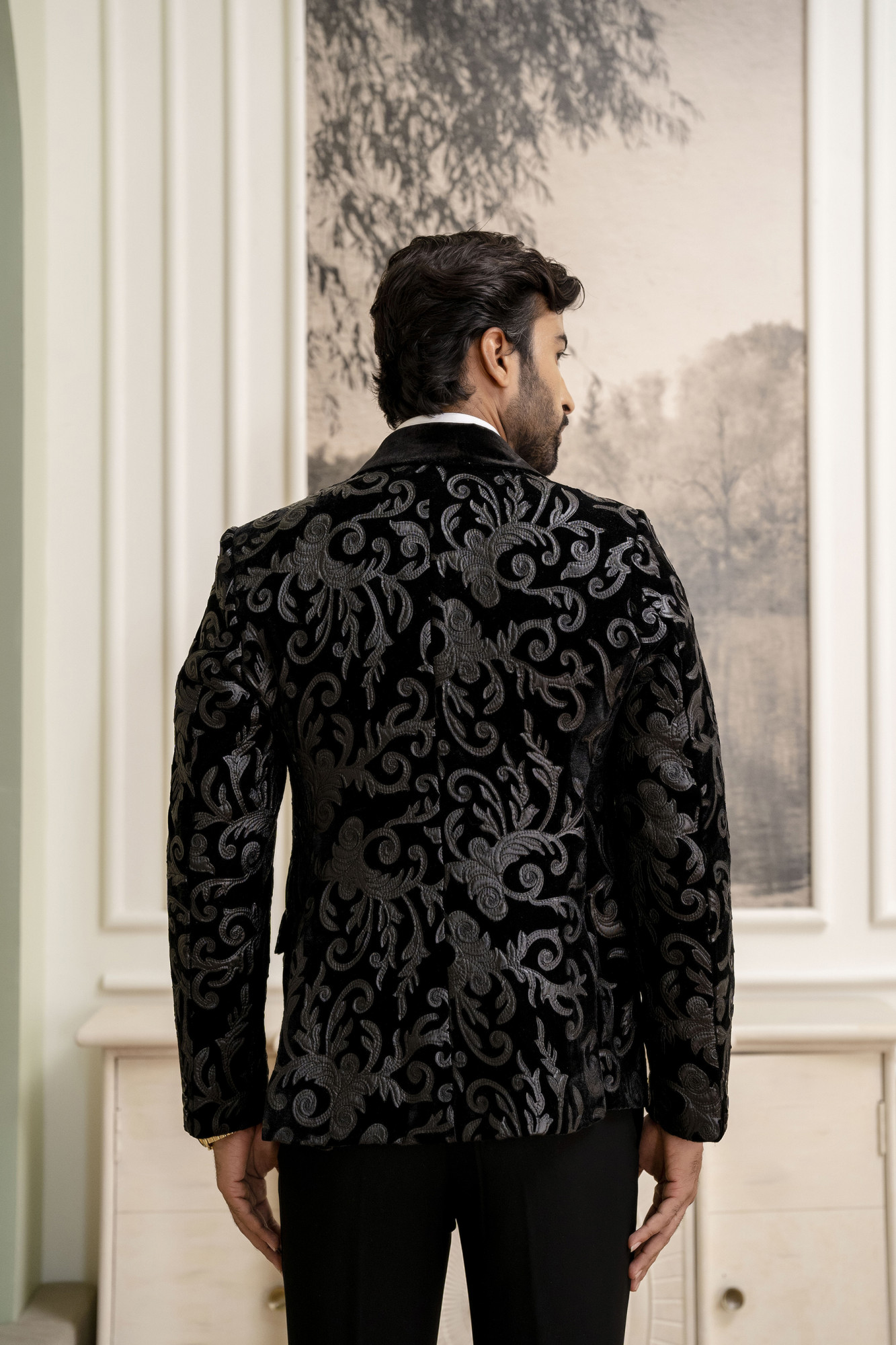 Black Velvet Rax Tuxedo Blazer