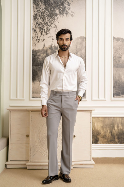 Bootcut Pants In Charcoal Grey