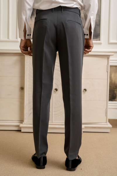 Japanese Straight Fit Pants In Grey