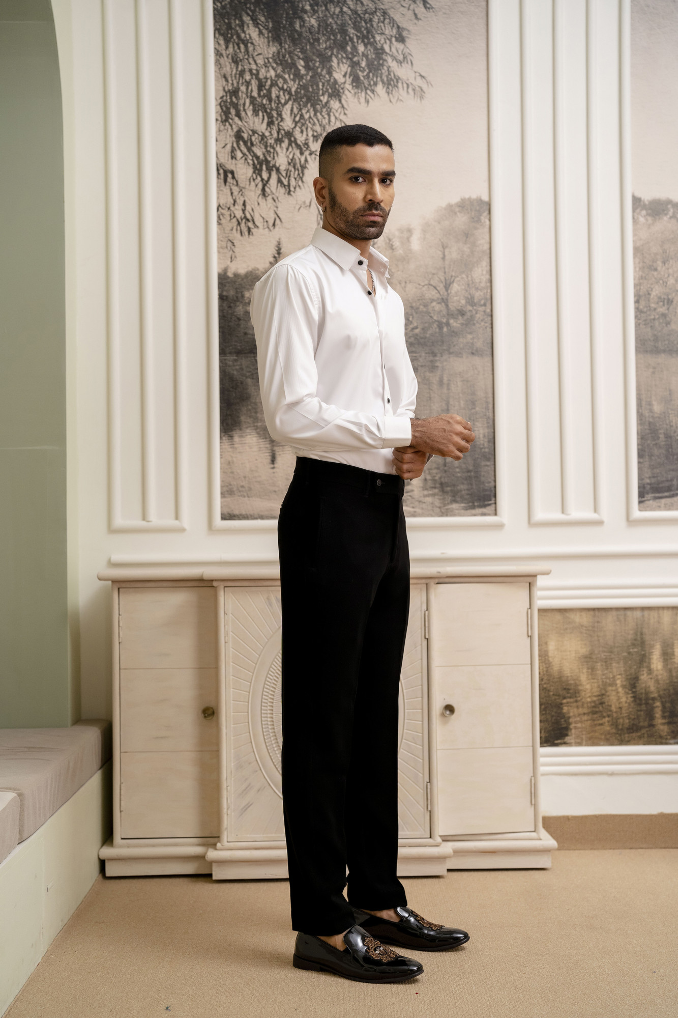 Zed Black Japanese Straight Fit Pants