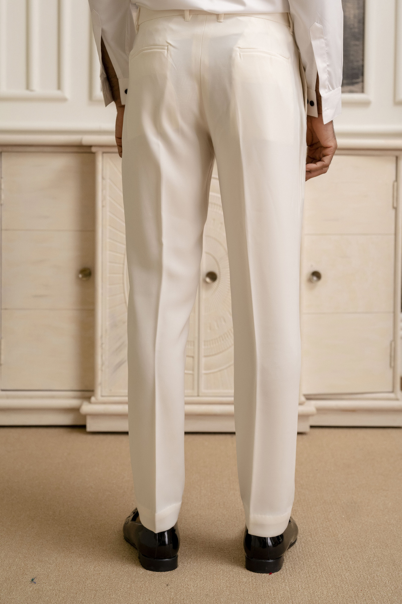 Off White Japanese Straight Fit Pants