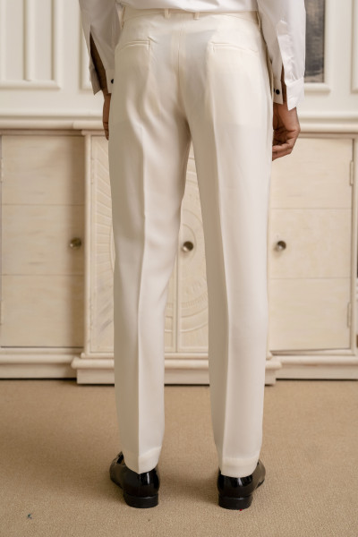 Off White Japanese Straight Fit Pants