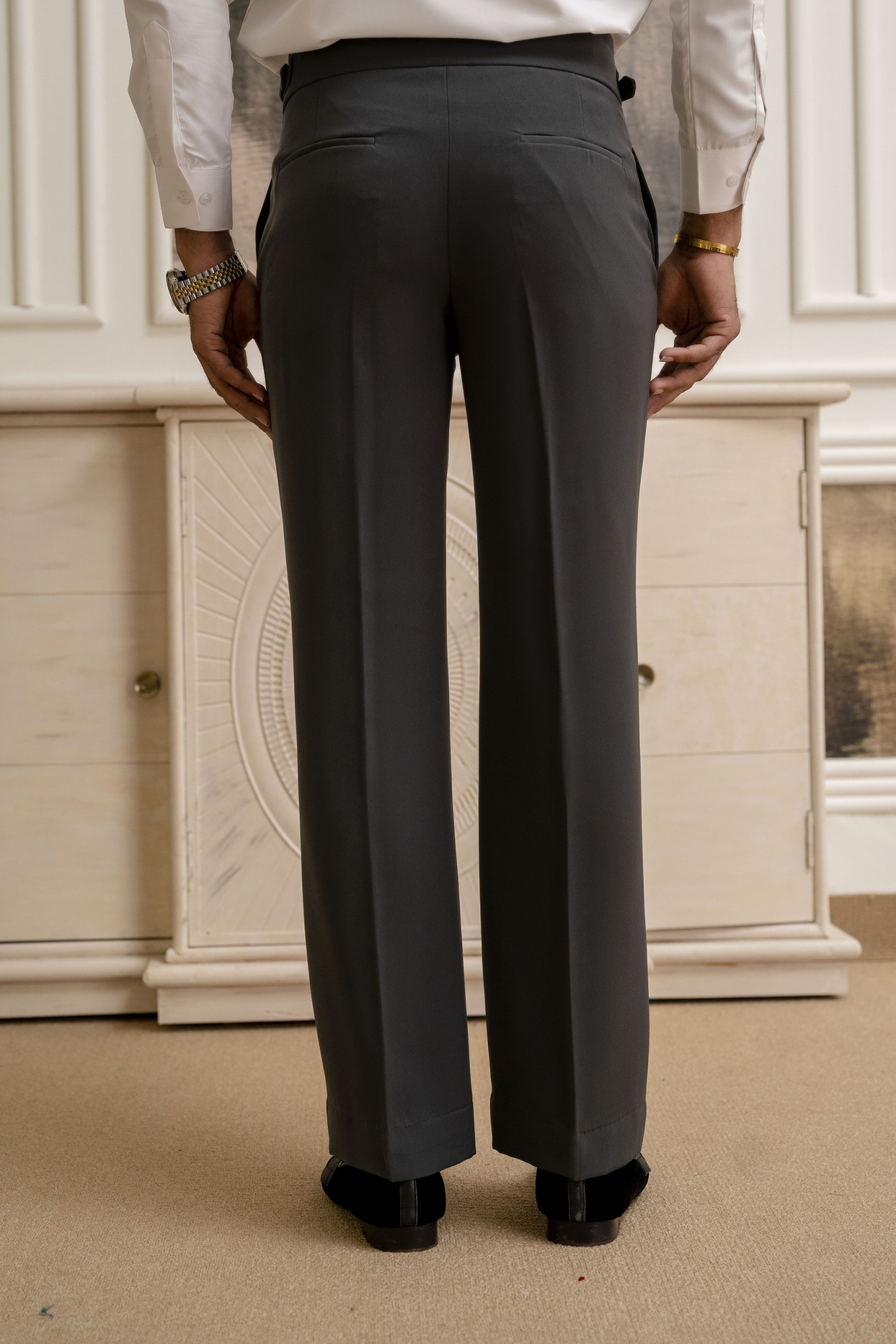 Japanese Grey Bootcut Fit Gurkha Pants