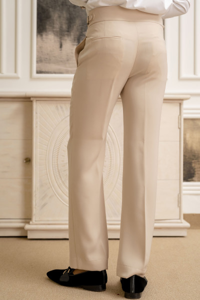 Japanese Bootcut Fit Gurkha Pants In Beige