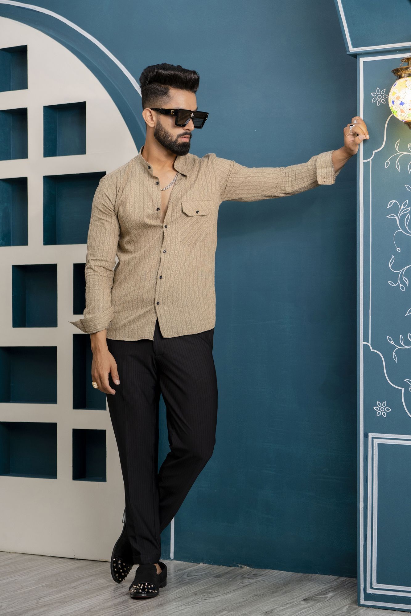 Textured Brown Shirt