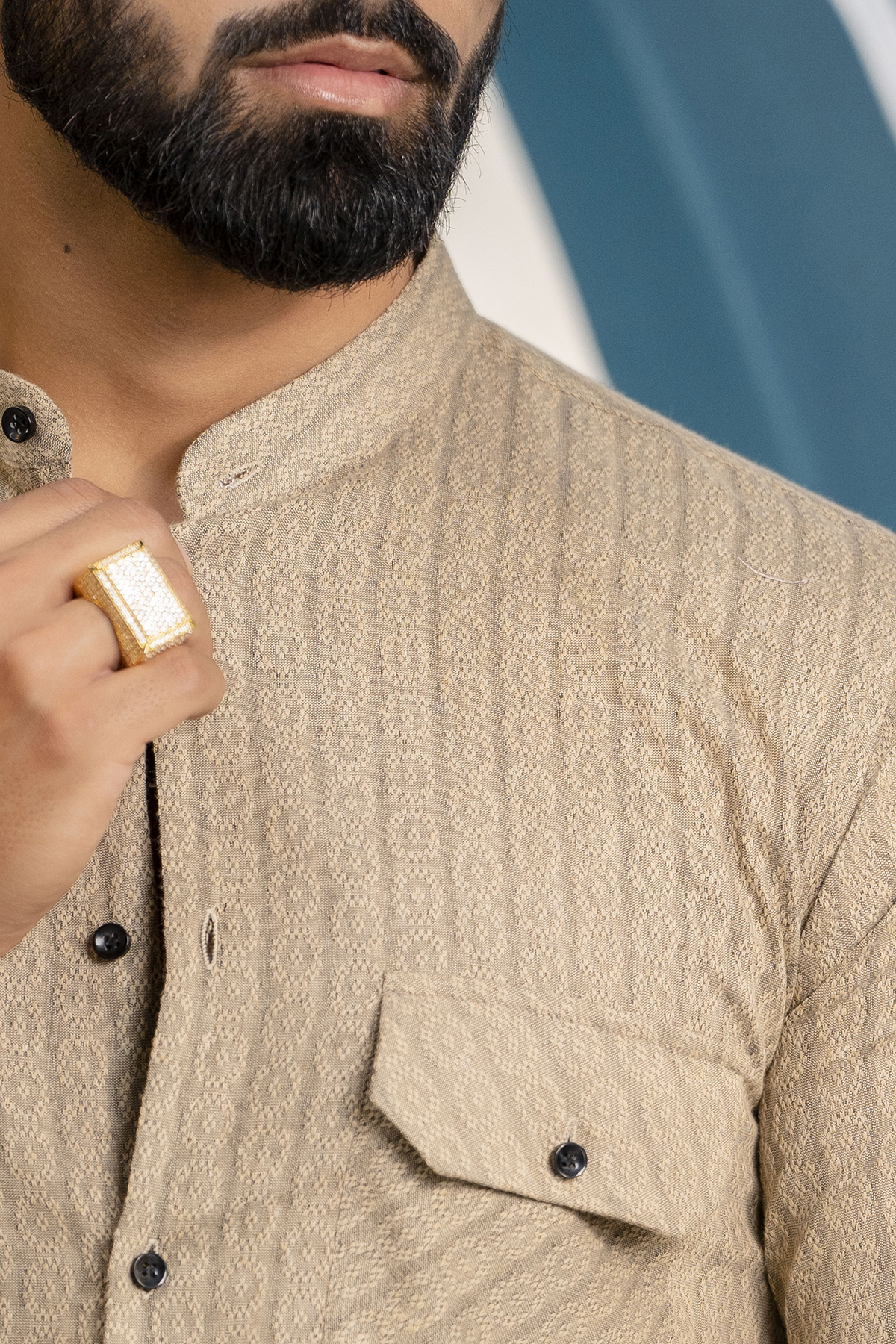 Textured Brown Shirt