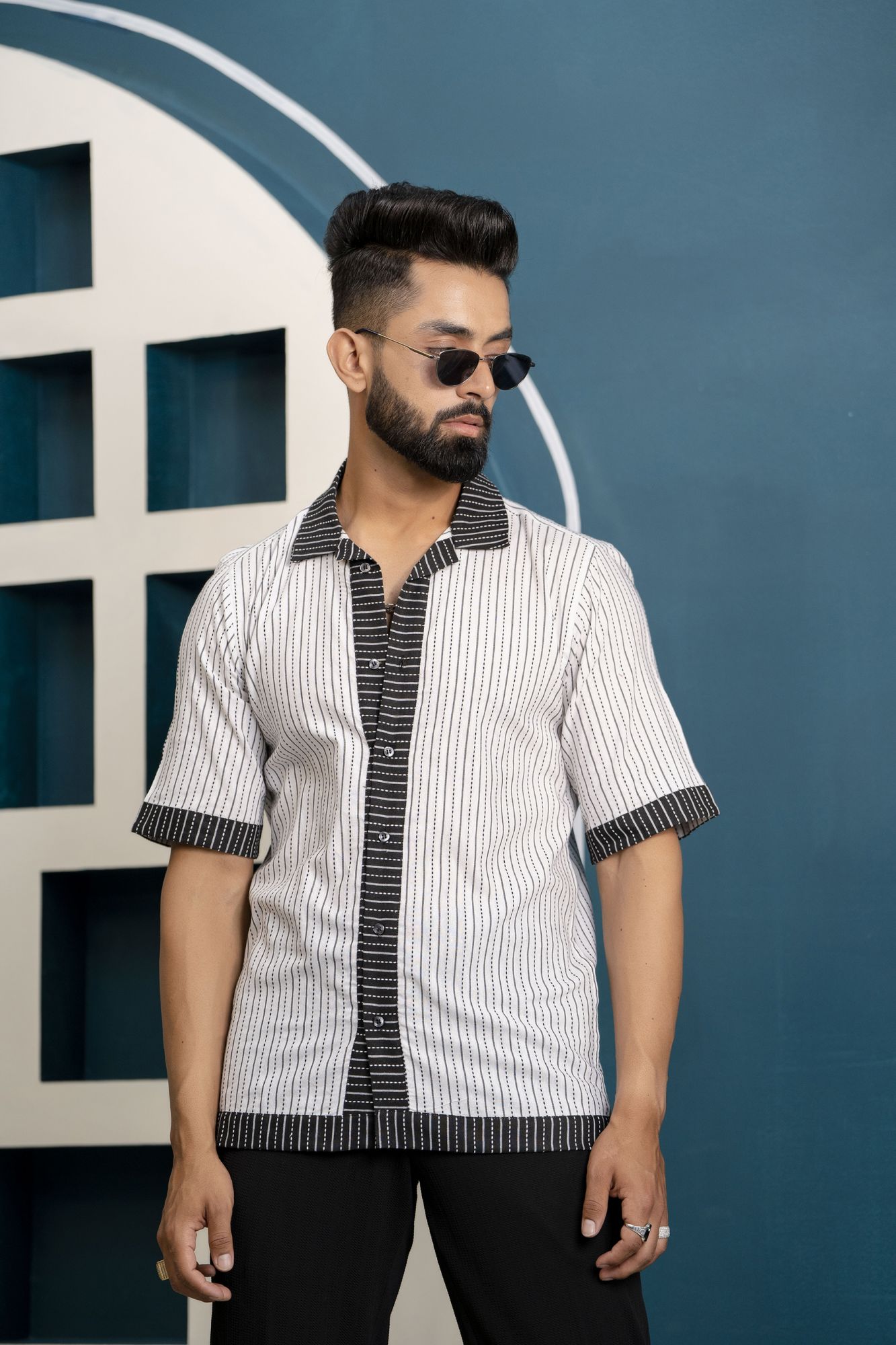 Fringed Striped Shirt