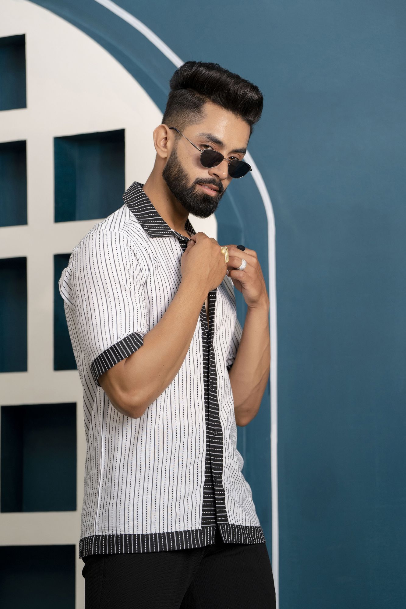 Fringed Striped Shirt