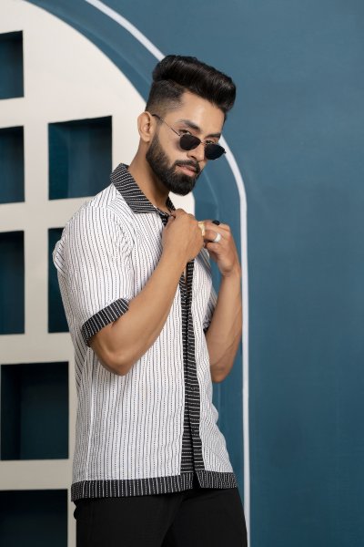 Fringed Striped Shirt
