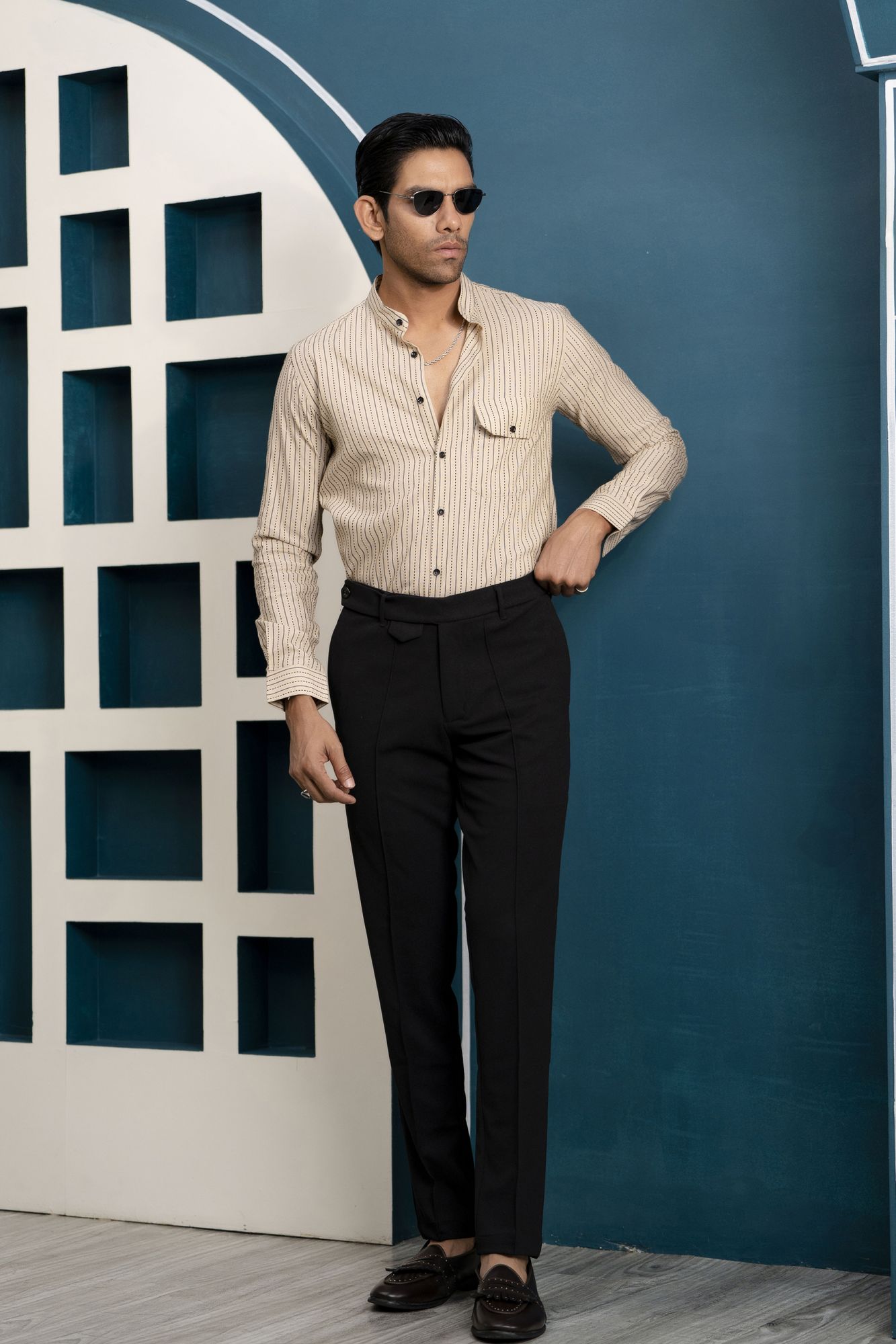 Textured Striped Shirt