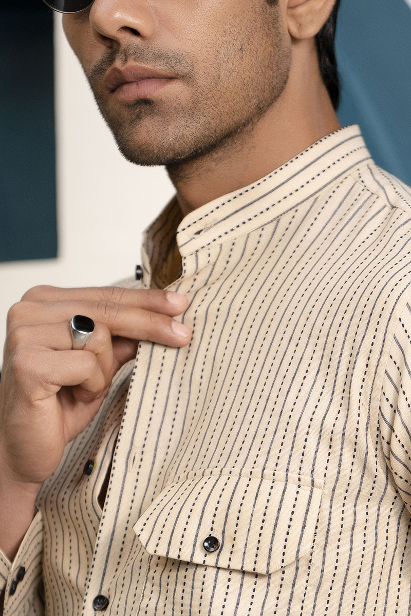 Textured Striped Shirt