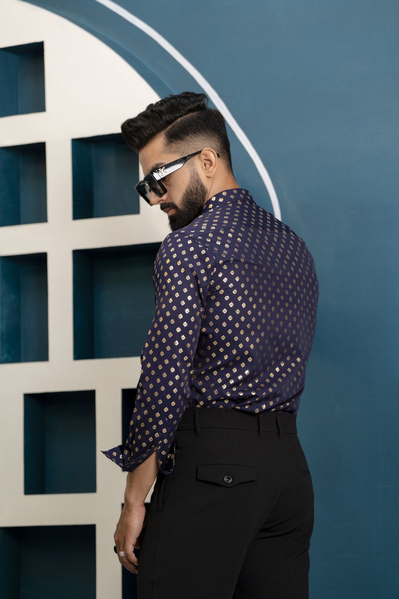 Blue Foil Shirt