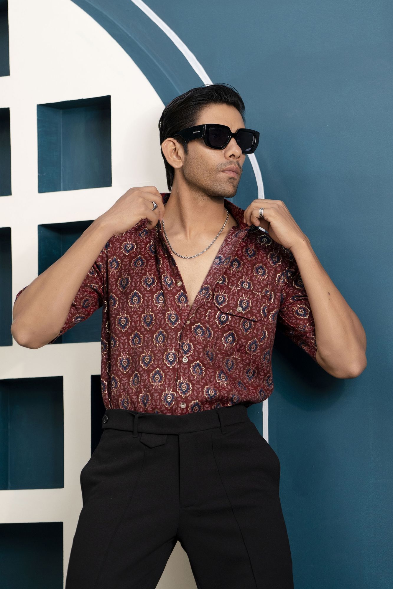 Printed Casual Shirt In Red