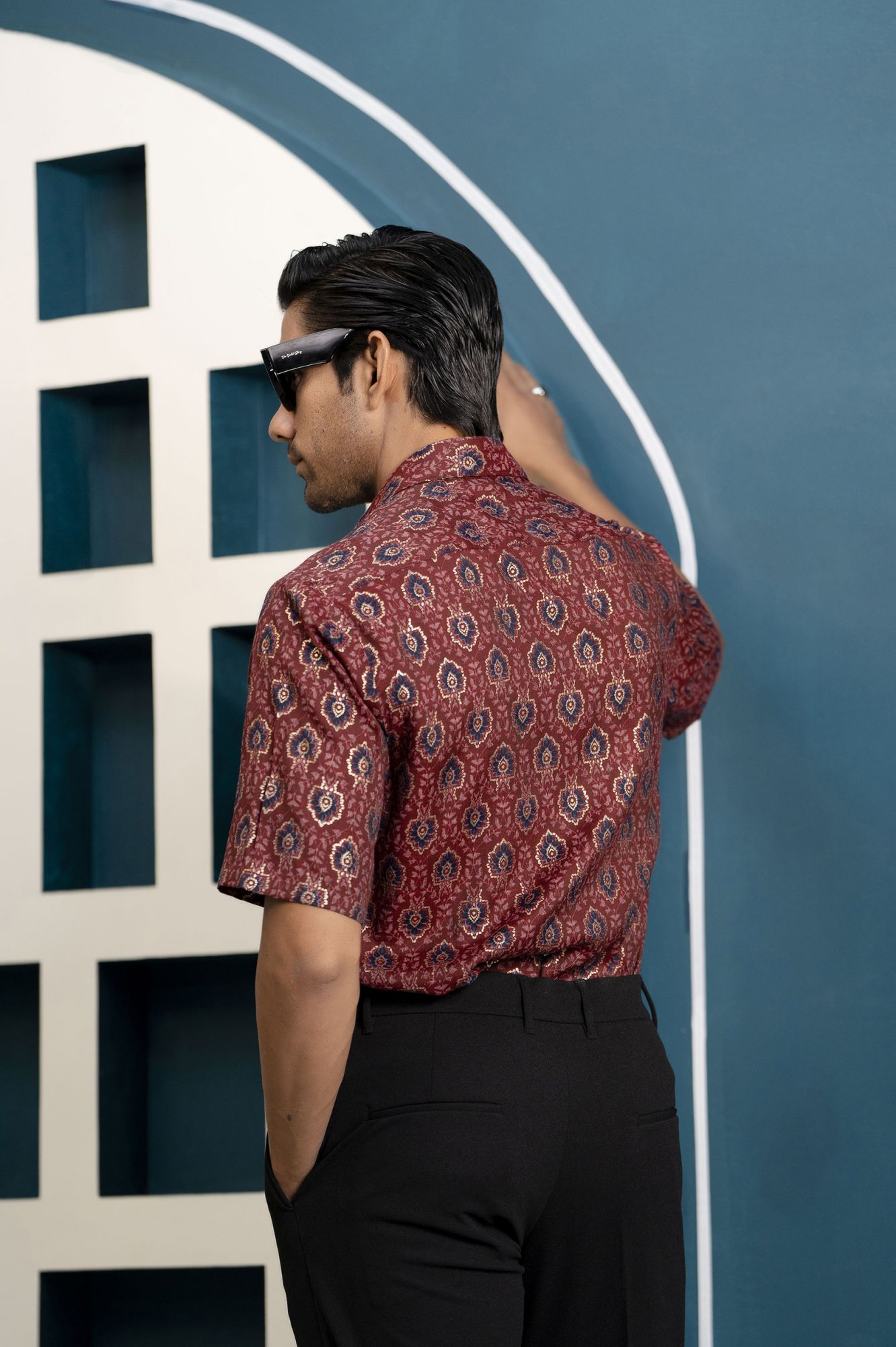 Printed Casual Shirt In Red