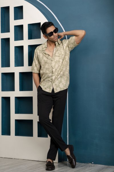 Floral Shirt In Green