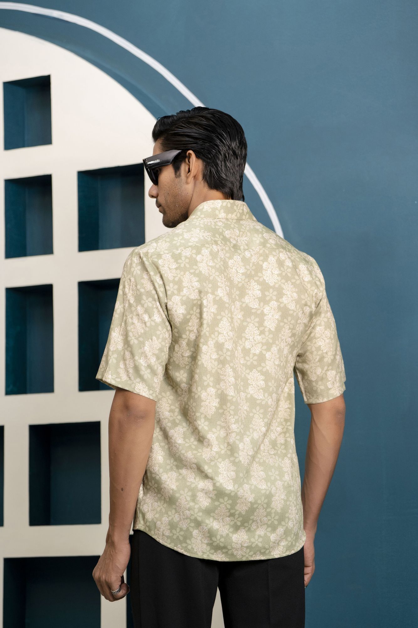 Floral Shirt In Green