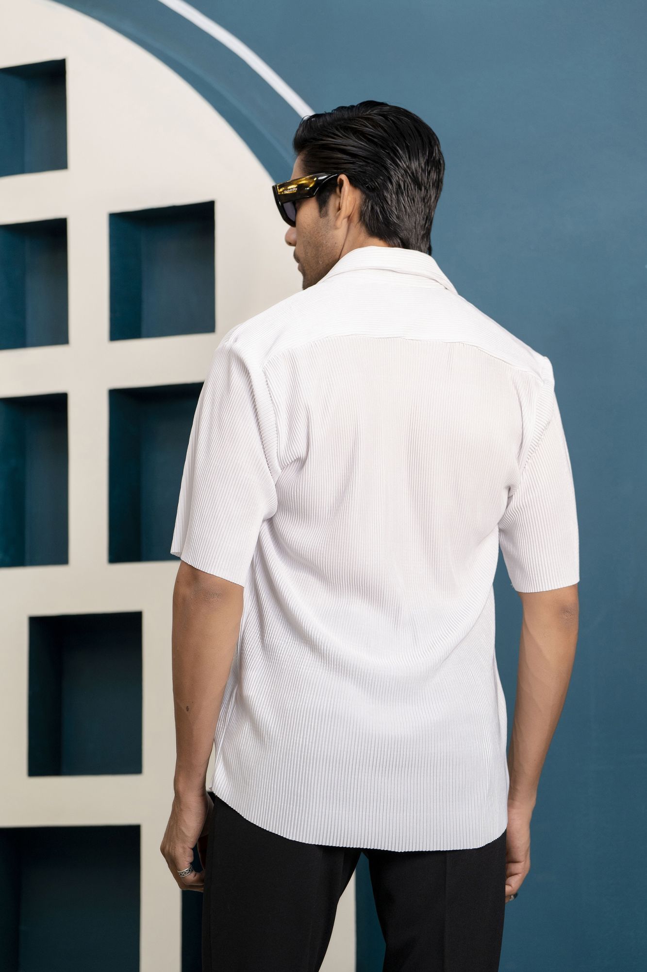 Pleated White Shirt