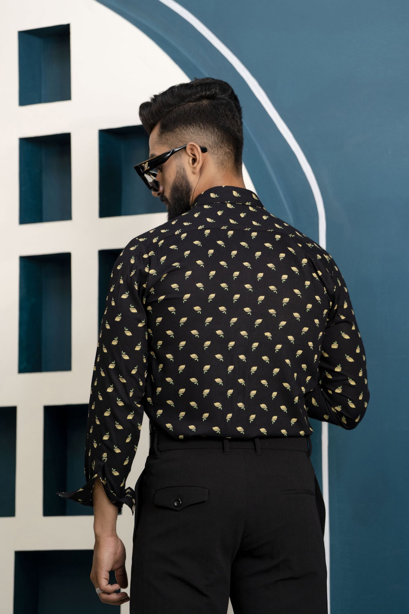 Printed Flowing Shirt In Black