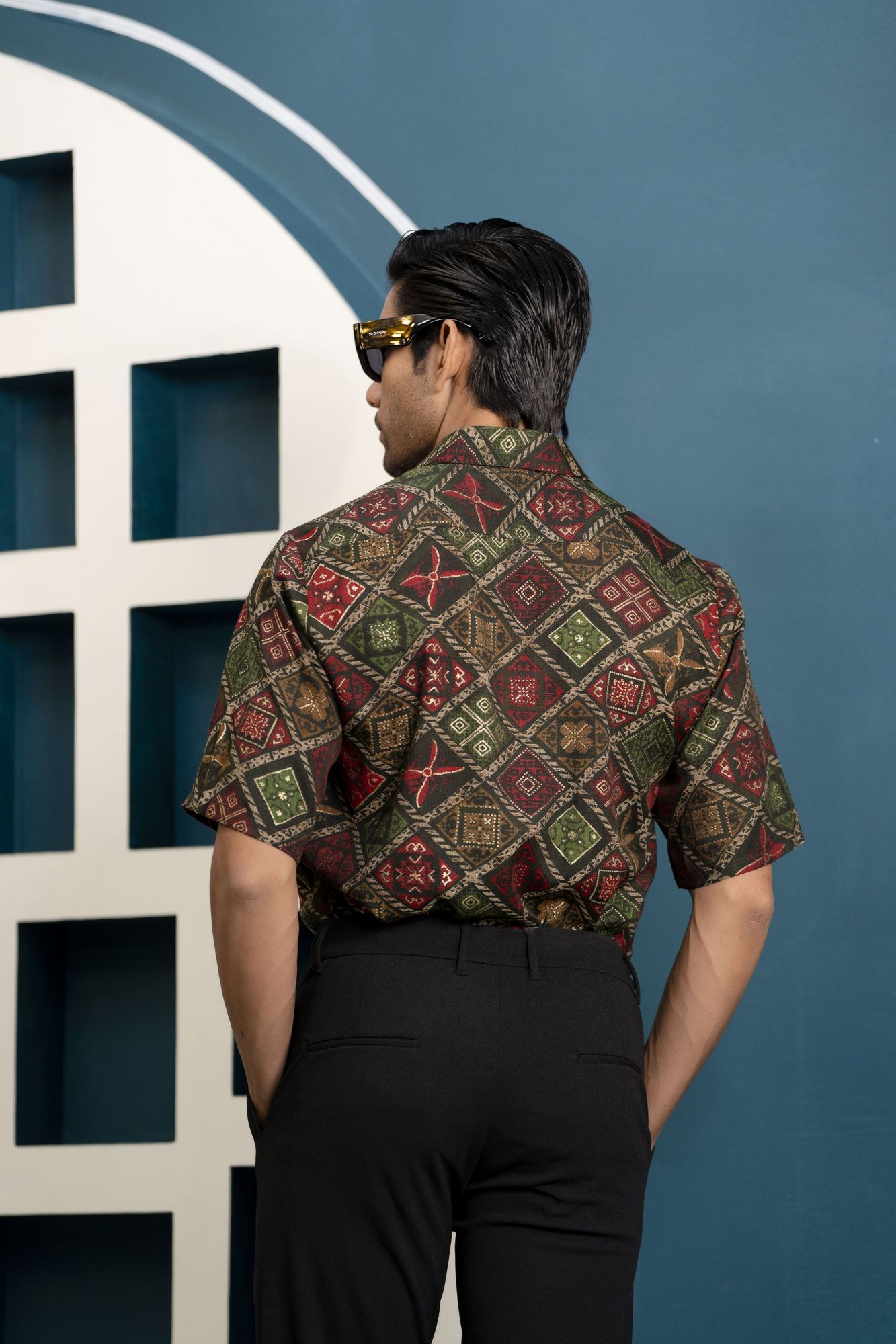 Printed Flowing Shirt In Green